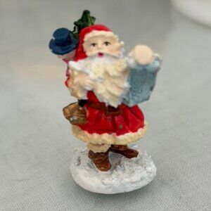 Dept. 56 Miniature Tiny Santa Figurine with Bag of Toys
